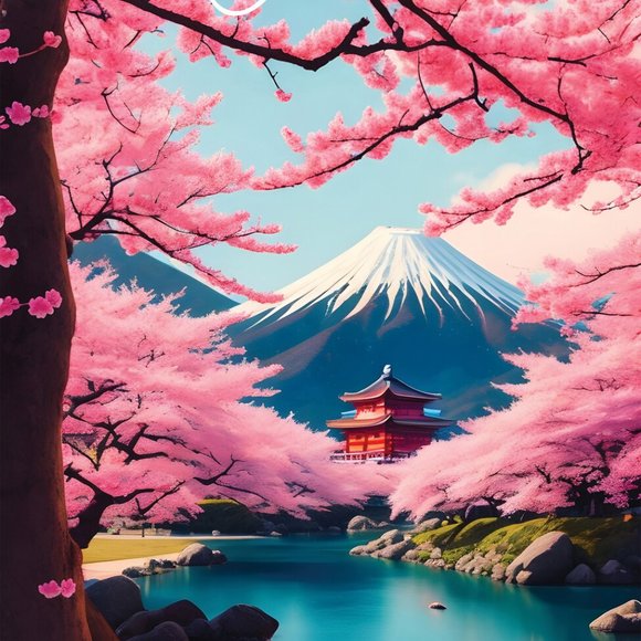 Designer Apple Watchband & Digital Faces -- Cherry Blossom - Picture 5 of 5